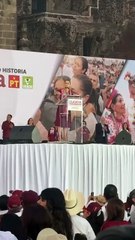 Inicia Claudia Sheinbaum su campaña electoral en el Zócalo de la CDMX