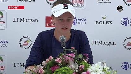 Barbora Krejcikova stuns Australian Open Champion Aryna Sabalenka at Dubai Tennis