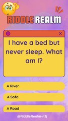 I have a bed but never sleep. What am I? Brain-Boosting Riddles | Can You Solve Them? 🤯
