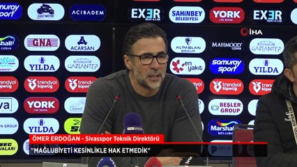 Ömer Erdoğan: Mağlubiyeti kesinlikle hak etmedik