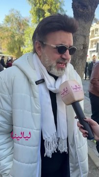 #بسام_دكاك من مراسم تشييع الكاتب السوري #هاني_السعدي: عتبي على الفنانين وينكم؟