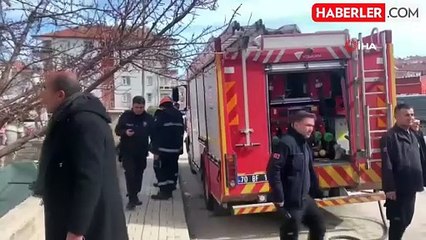 Karaman'da Yangın: İtfaiye İki Kişiyi Balkondan Kurtardı