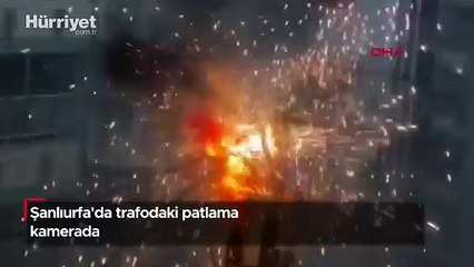 Şanlıurfa'da trafodaki patlama kamerada