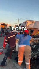 Choque deja 14 heridos en la carretera Miguel Alemán