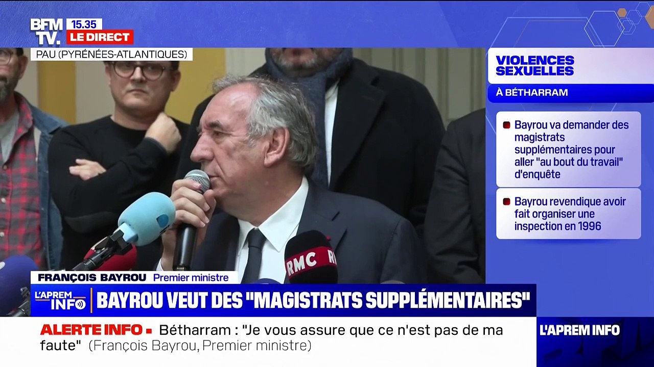 "L'intégralité de l'intervention de François Bayrou après avoir rencontré des victimes de l'affaire Bétharram