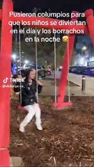 Columpios en Centrito Valle... ¿para niños o adultos? (VIDEO)
