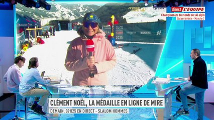 L'avant course de la 2e manche du slalom dames - Ski - Championnat du monde