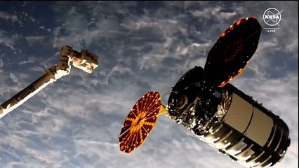 Private Cygnus Cargo Ship Captured By Space Station Robotic Arm
