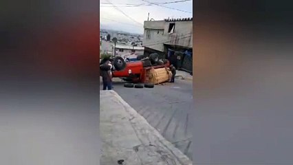 Mi primera chamba...Va en apoyo grúa de tránsito de Chimalhuacán causa choque