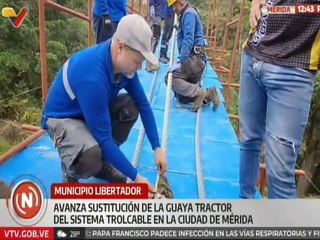 Mérida I Realizan trabajos correctivos y sustitución de guaya tractor del Sistema Trolcable