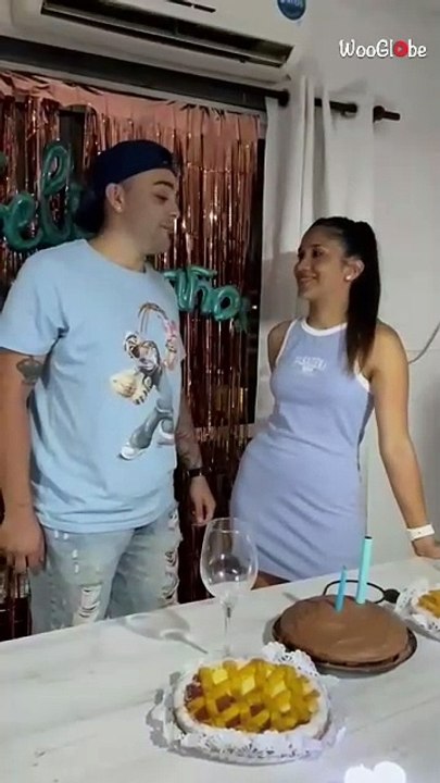 Woman surprised with a cute wedding proposal on...