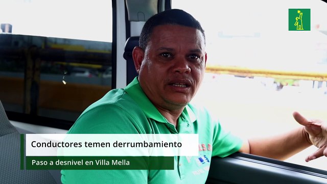 Conductores preocupados por el estado del paso a desnivel de Villa Mella