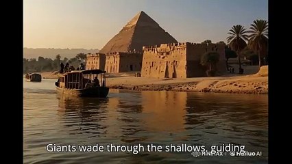 "The Ultimate Test of Strength: Giants and Humans Moving Pyramid Stones