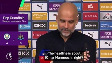 Guardiola hopes hat-trick hero Marmoush can 'handle compliments'