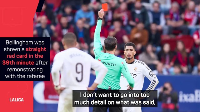 Referee 'made a mistake' - Bellingham on sending off