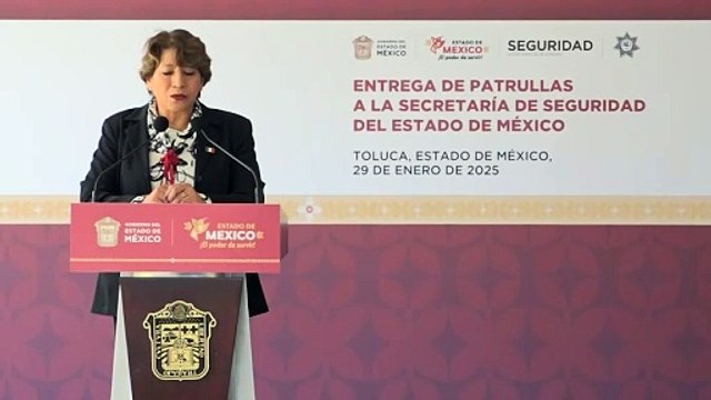 Delfina Gómez entrega 200 nuevas patrullas en Toluca; así funcionarán