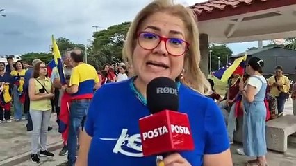 Venezolanos en Tabasco manifiestan apoyo a Edmundo González