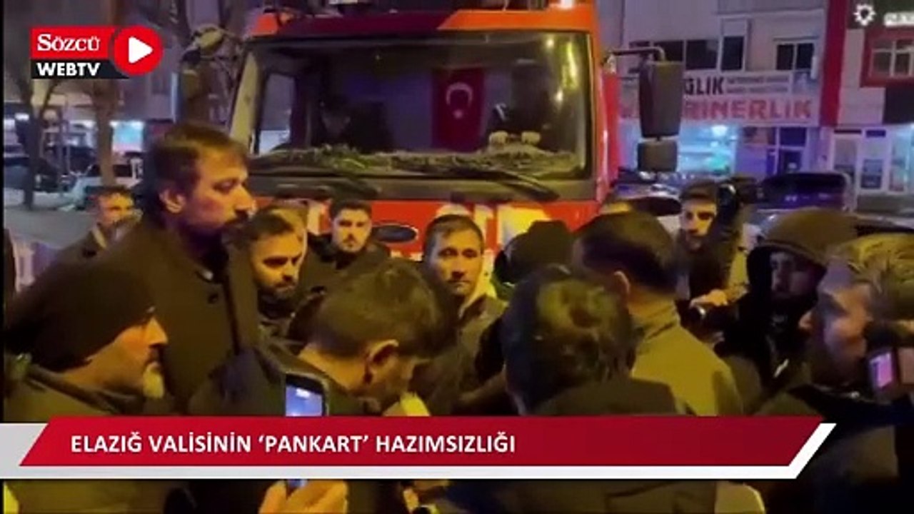Elazığ valisinin ‘pankart’ hazımsızlığı… Belediyeye asılan pankart indirildi