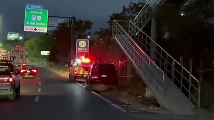 Accidente en Guadalupe: volcadura de 2 vehículos en la autopista al aeropuerto