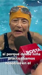 ¡No hay límites! A sus 88 años, Doña Eufracia es la nadadora más longeva de Nuevo León