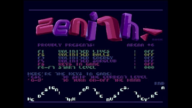 Amiga Cracktro Arena 6 By Zenith (1992)