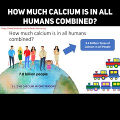 How much calcium is in all humans combinated?