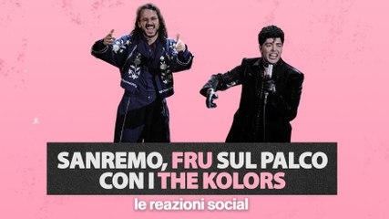 Sanremo, il comico Fru invade il palco con i The Kolors: il web impazzisce