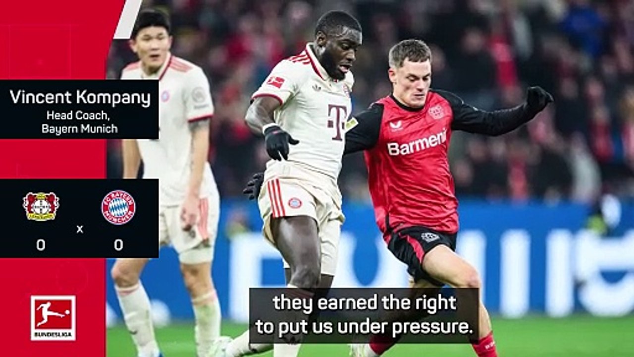 Kompany highlights Bayern's 'mentality' after Leverkusen draw