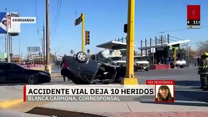 Camioneta con personas arrestadas vuelca y deja 14 heridos en Ciudad Juárez, Chihuahua