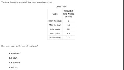Real state exam question on adding decimals (#6). 5th Grade Math.