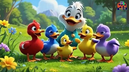 Title_ Five Little Ducks (Colorful baby ducks) #wheelsonthebusandmorenurseryrhymes #youtubevideo