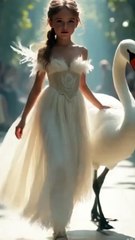 Big Elegant Swan  Cute baby fashion show  #elegant   #giraffe  #lion #baby #fashionshow #cute