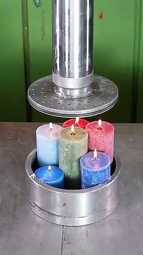 Crushing Candles and Crayons With Hydraulic Press 🤩 #hydraulicpress #crushing #satisfying #viral