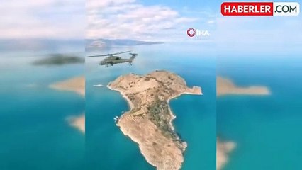 Atak Helikopterlerinin Van Gölü Üzerindeki Görev Uçuşu