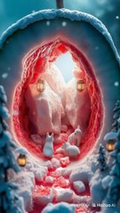 Hidden Watermelon Cavern: Tiny Animals Discover a Frosty Wonderland!