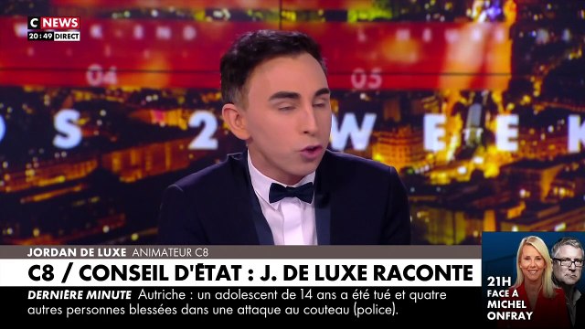 Jordan De Luxe pousse un coup de gueule contre la fermeture de C8 en direct sur le plateau de “L’heure des pros 2 week-end”