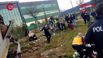 Tekirdağ'da feci kaza... İşçilerin olduğu servis takla attı 25 yaralı!