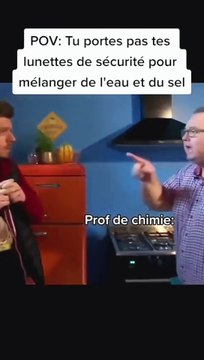 Les lunettes en physique chimie pour mélanger de l’eau avec de l’huile 🧴
