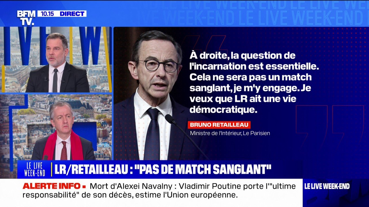 Présidence des LR: Bruno Retailleau ne veut pas de "match sanglant" avec Laurent Wauquiez