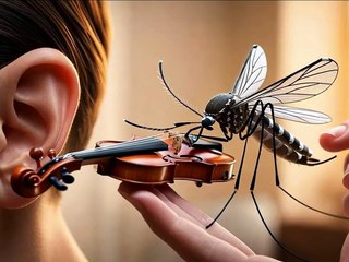 mosquito playing his real instrument| funny video| is it real?