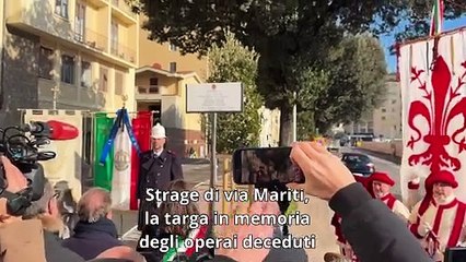 Un anno dalla strage di via Mariti, la targa in memoria degli operai deceduti