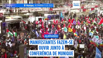 Milhares manifestam-se na Conferência de Segurança de Munique, pedindo prioridade à paz em vez da guerra