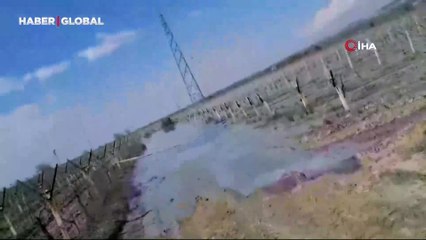 Üzüm bağında korkutan patlama