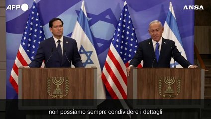 Netanyahu: "Strategia comune con Trump,  se ostaggi non tornano si scatenera' l'inferno"