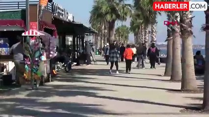 Tüm Türkiye'de kara kış hakimken Antalya sahilleri akın akın doldu