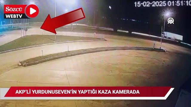 Milletvekili İbrahim Yurdunuseven'in Afyonkarahisar'daki trafik kazası güvenlik kamerasına yansıdı