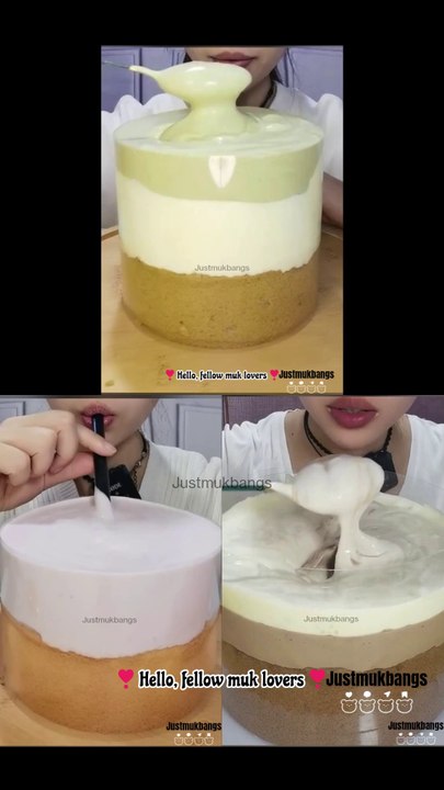 #116 Desserts Mukbang ASMR | Matcha lava cake, Taro lava cake, Chocolate lava cake