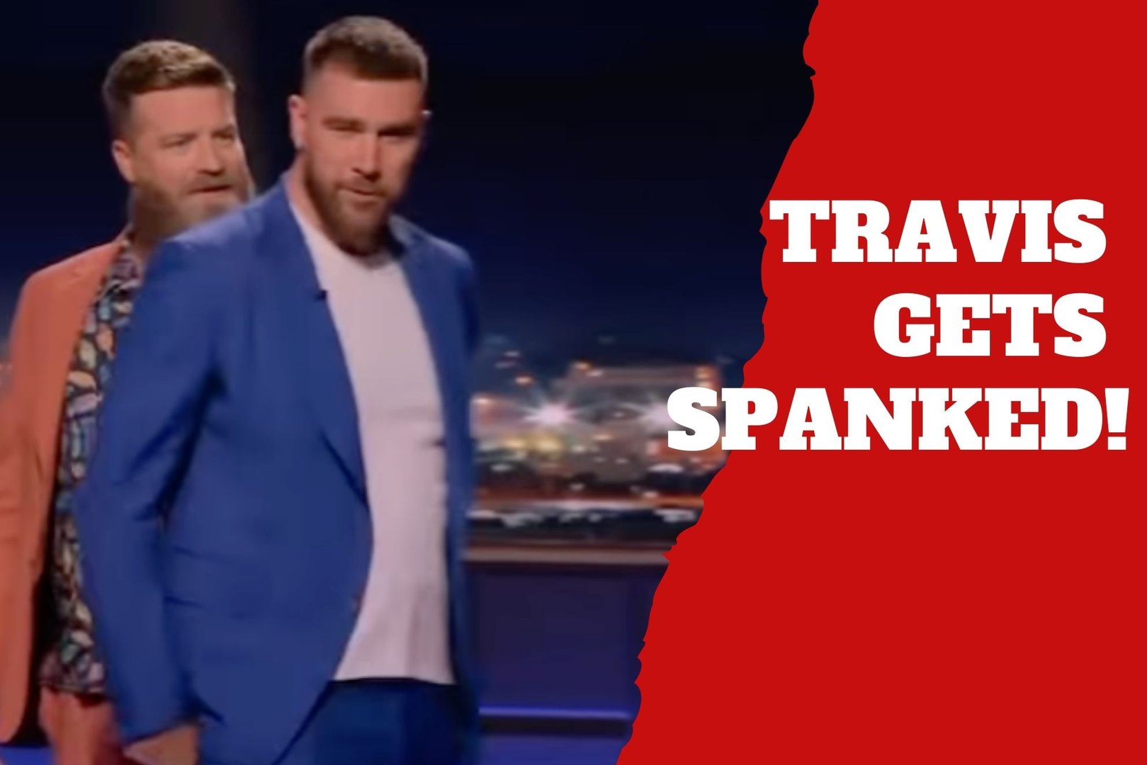 So unexpected! Travis Kelce gets a surprise booty smack on TV