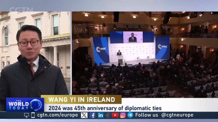 Chinese foreign minister Wang Yi arrives in Dublin