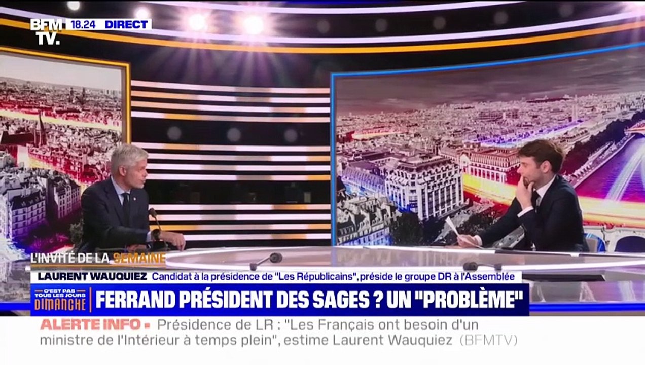Laurent Wauquiez (LR) au sujet de la situation politique en France: "Les discours sont forts, les actes sont faibles"